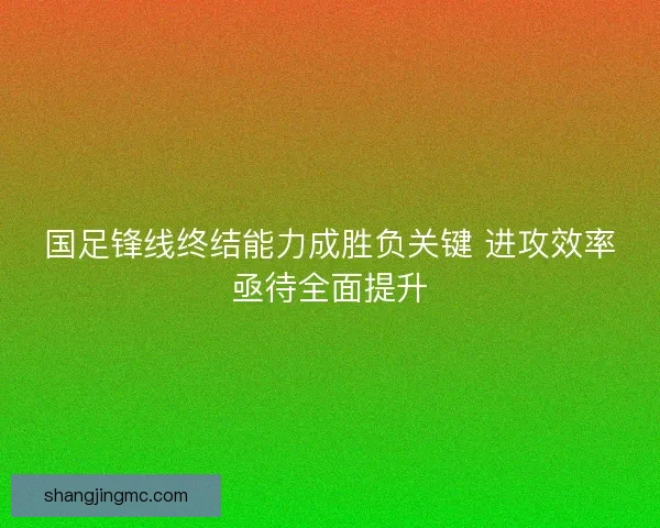 国足锋线终结能力成胜负关键 进攻效率亟待全面提升